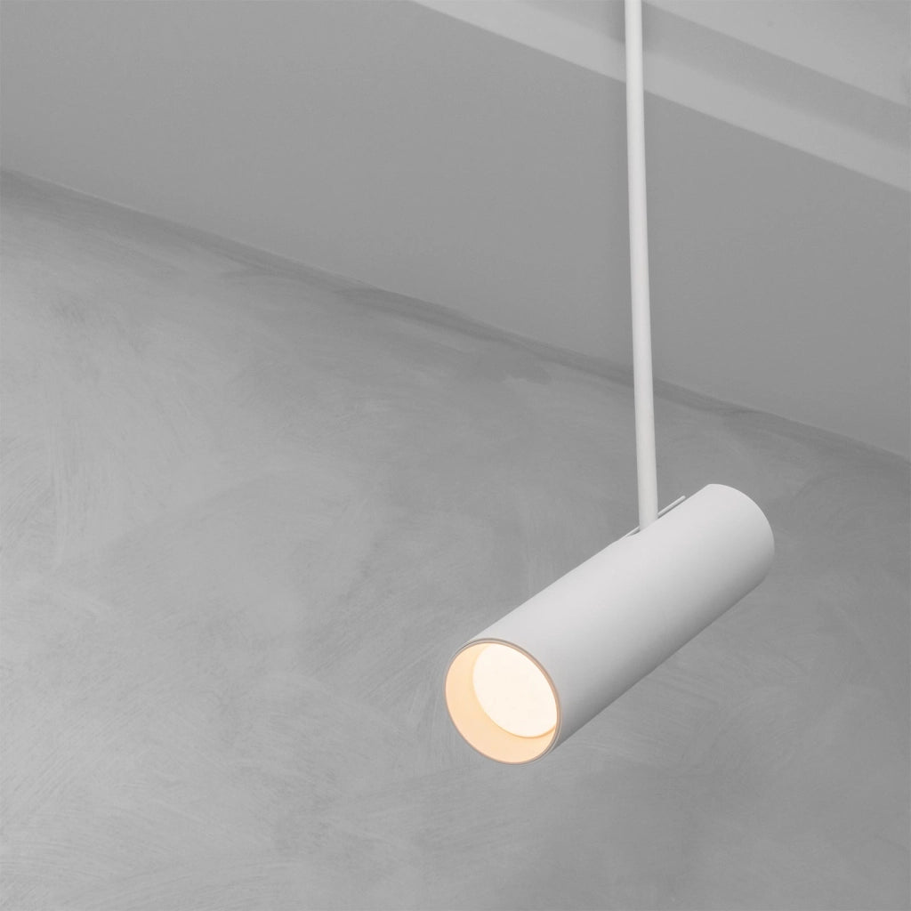 Faretto orientabile lampada sospensione moderna LED GU10 pendente telescopico luci tavolo bar vetrina sala espositiva 230V BIANCO
