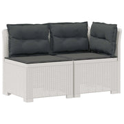 Divano da Giardino a 2 Posti con Cuscini Aspetto Rattan PP 8011949