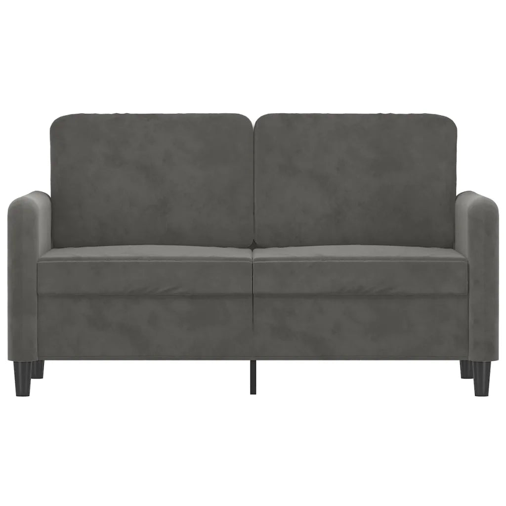 Divano a 2 Posti grigio scuro 120 cm in Velluto 349034