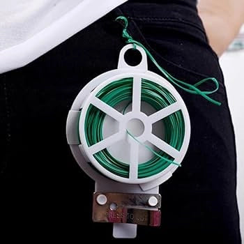 PIATTINA FILO PLASTICATO per legatura 2 bobine da mt. 20 - con taglierina