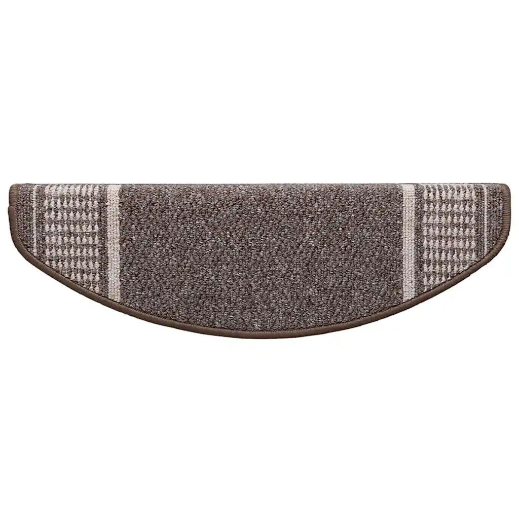 Tappetini per scale autoadesivi 15 pcs Marrone 65 x 21 x 4 cm