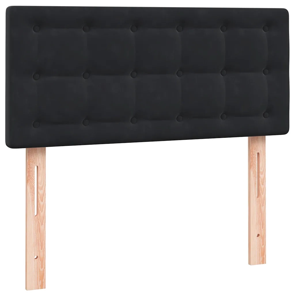 Giroletto a Molle con Materasso Nero 80x220 cm Velluto 3316619