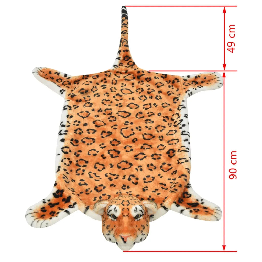 Tappeto di Peluche a Forma di Leopardo 139 cm Marrone cod mxl 73505