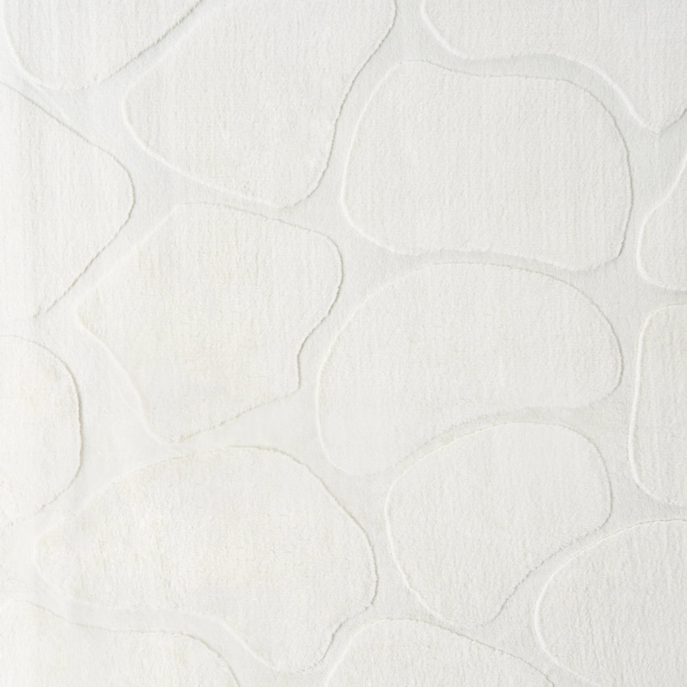 Tappeto decorativo rettangolare in jacquard, 160 x 160 cm, bianco sporco design elegante