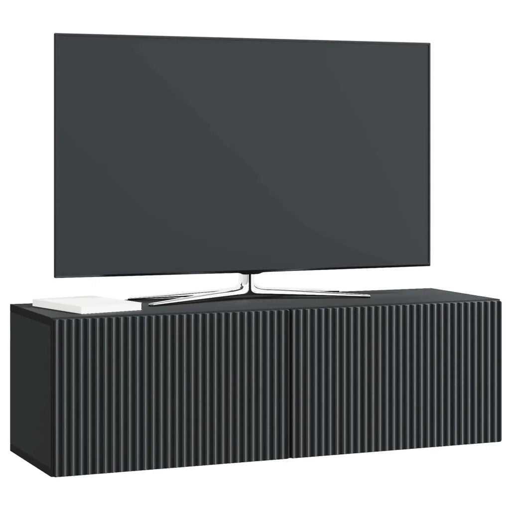 Mobile Porta TV da Muro Montaggio a parete Nero 98 x 31 x 30 cm 898556