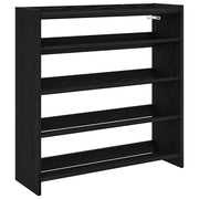 Scarpiera | Mobile per scarpe Nera 80x25x81 cm in Legno Multistrato