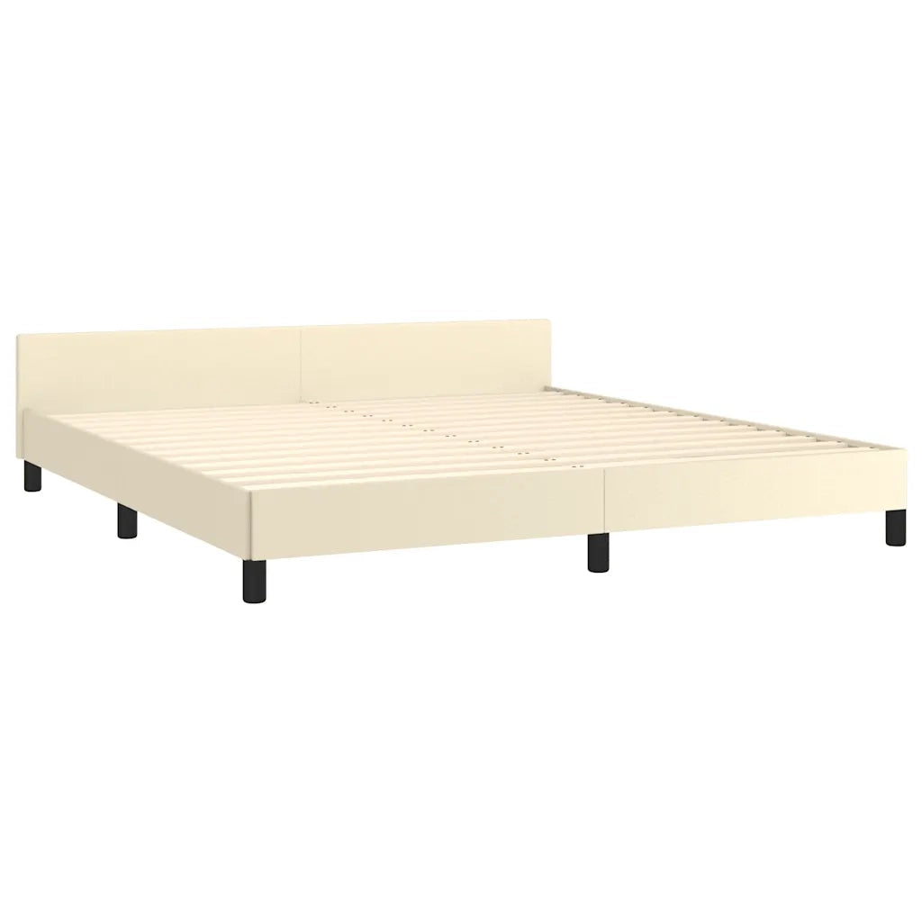 Giroletto con Testiera senza Materasso Crema 160x200 cm 347509