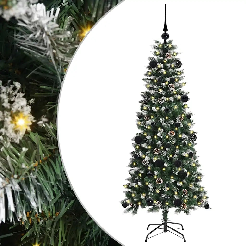 Albero di Natale artificiale con 150 LED Verde 150 cm 3395809