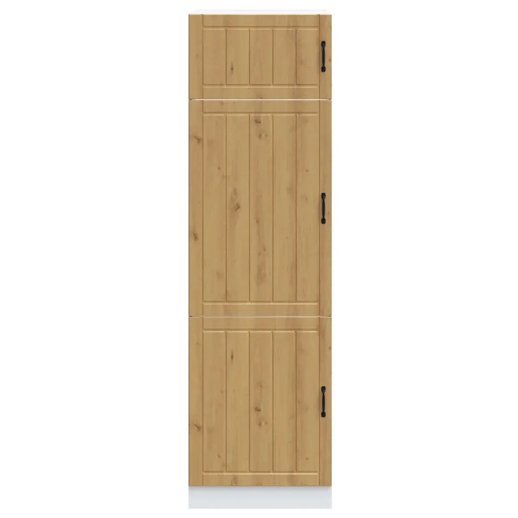 Armadio da Cucina-Credenza da Cucina Lucca Rovere Artigianale Legno Multistrato