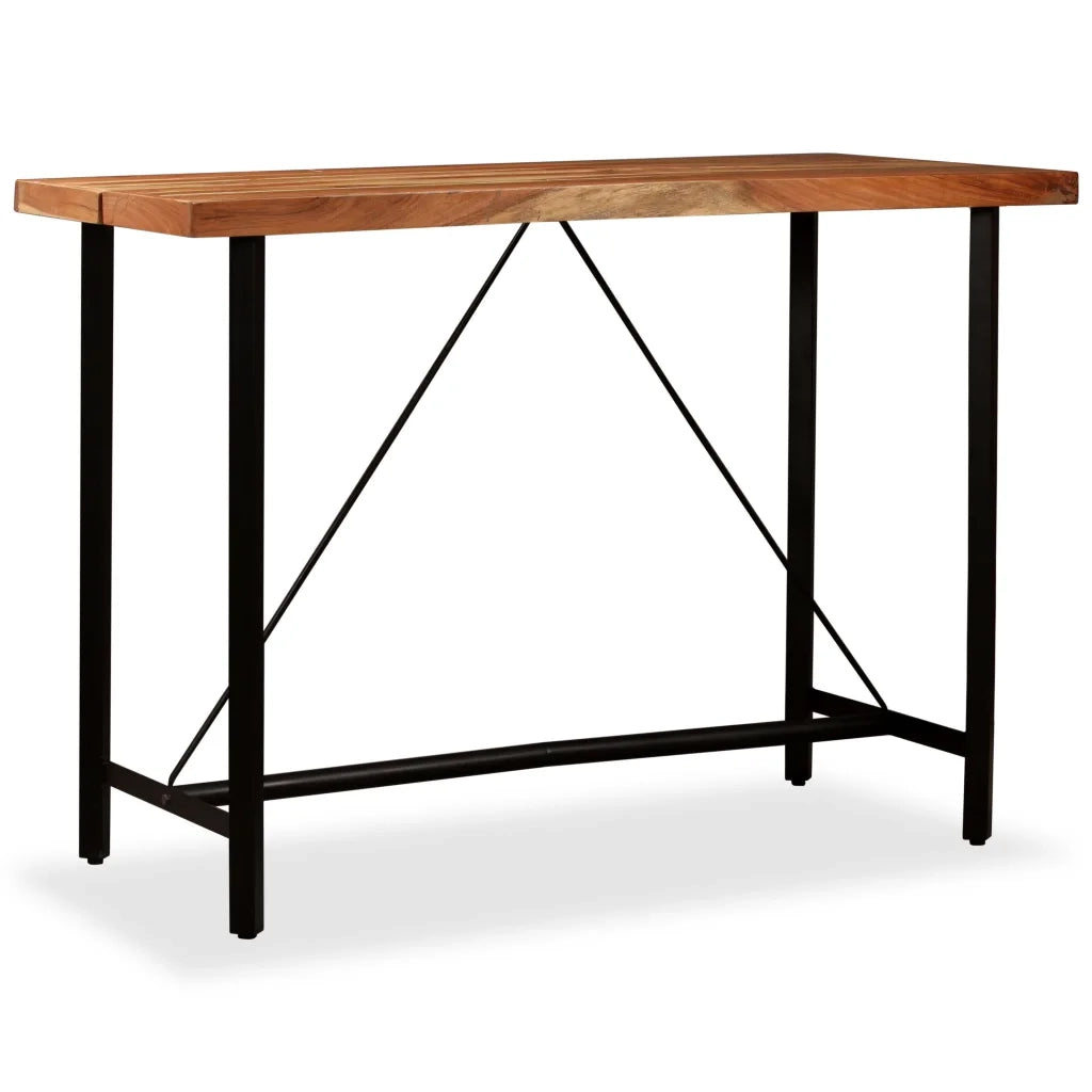 Tavolino da Bar in Legno Massello di Acacia 150x70x107 cm cod mxl 8810