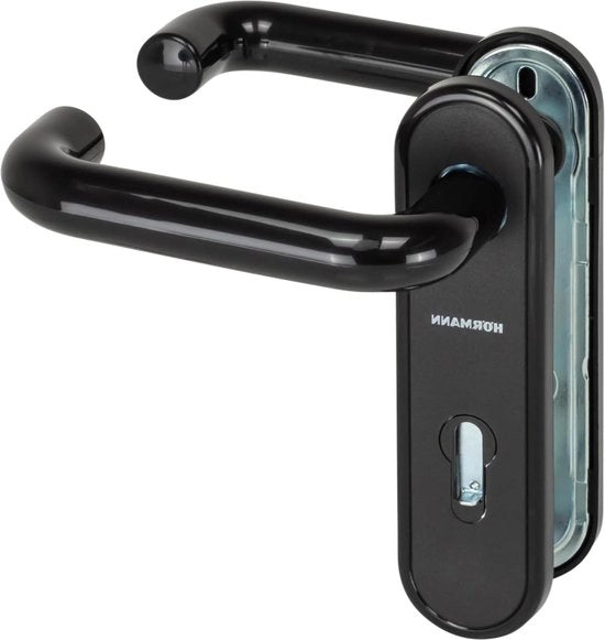 Serratura multifunzionale con piastra corta nera PPN - brandwerend - H8-5 / Quadro/MZ - 545970