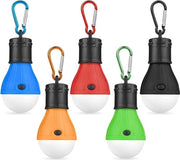 5 pezzi di lampada da campeggio LED con chiodo da karabina - torcia da campeggio per tenda - luce di emergenza per avventura, pesca, blackout - impermeabile