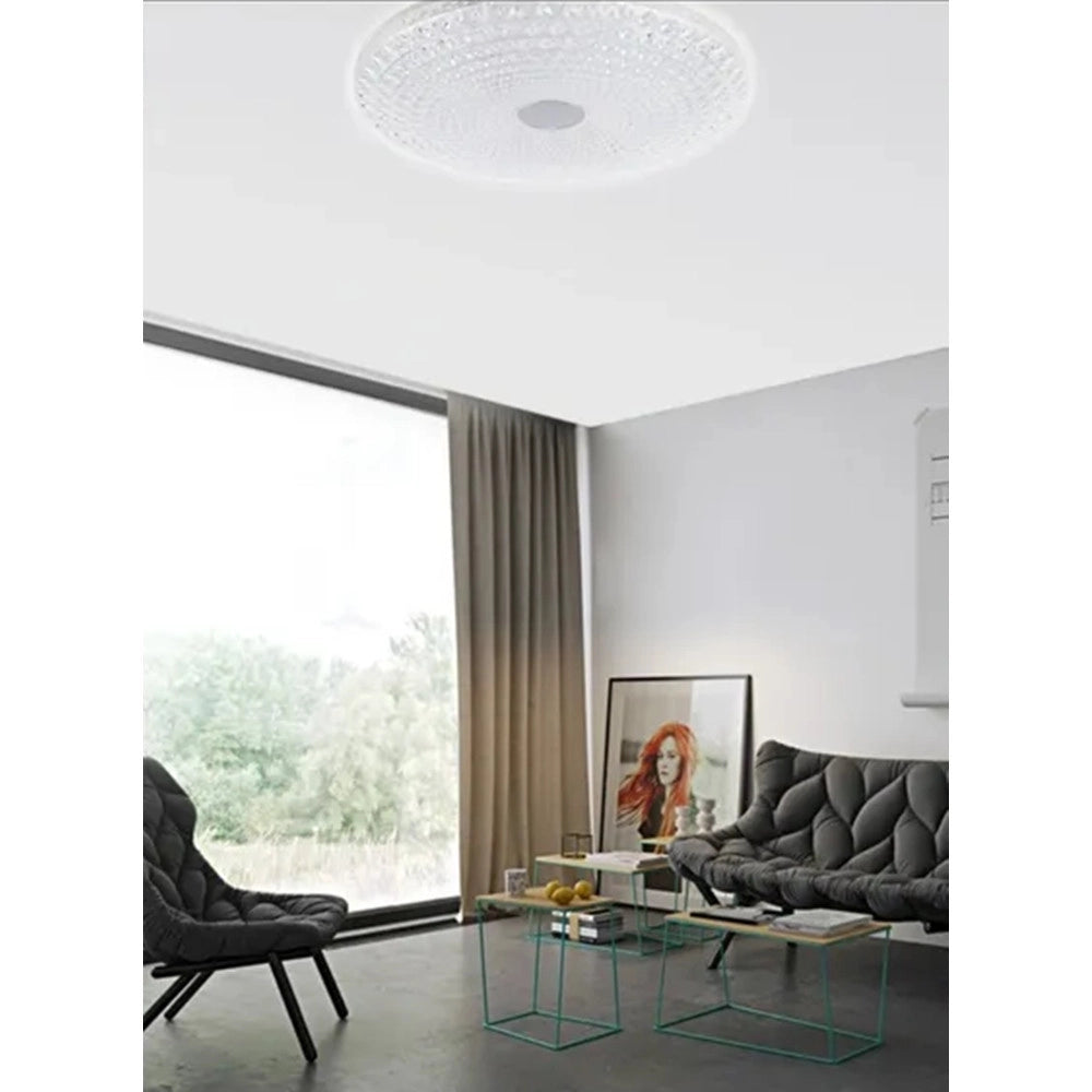Trade Shop - Plafoniera Da Soffitto 45 W Design Cristalli Luce Fredda Fst-40a45906 Interna 40cm -
