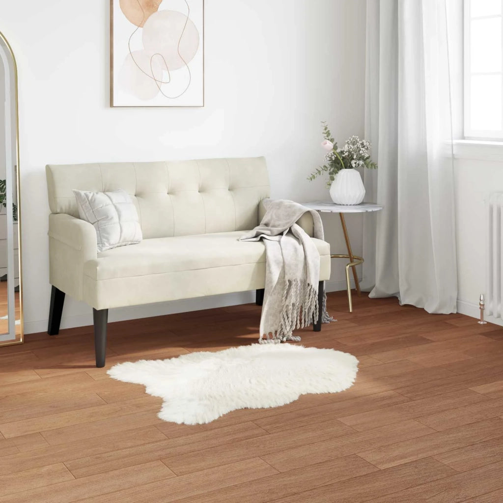 Tappeto in finta TAFALLA Bianco 50 x 80 cm Poliestere