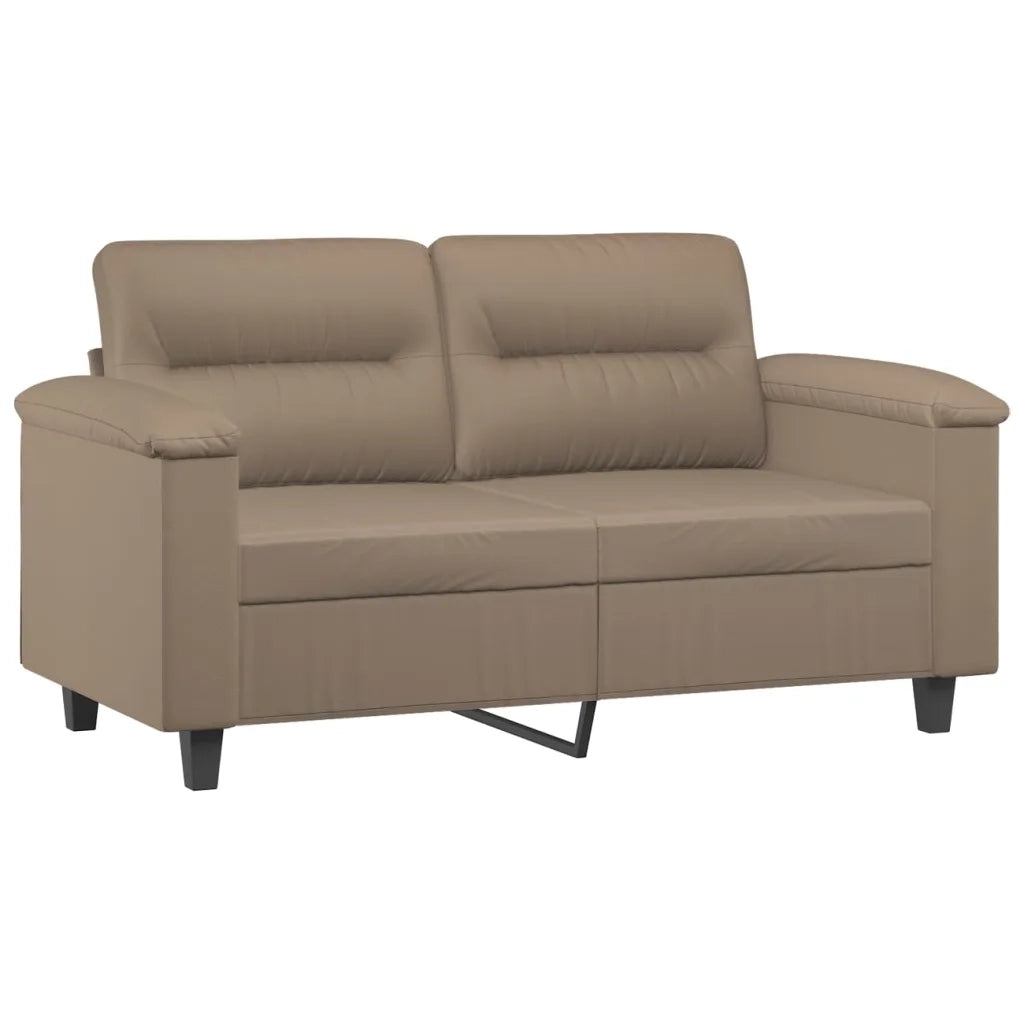 vidaXL Set di Divani 3 pz con Cuscini Cappuccino in Similpelle