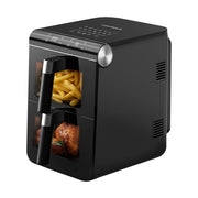 Trade Shop - Friggitrice Ad Aria Doppio Cestello Oblo' 11 Litri 2800w Con Schermo Digitale 13 Programmi -