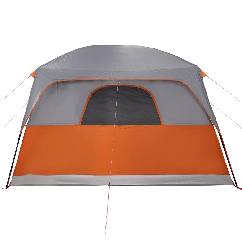 Tenda da Famiglia con Portico per 6 Persone Grigio e Arancione 94550