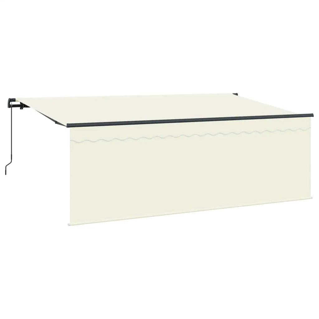 Tenda retrattile-Tenda parasole per balcone Crema 350 x 200 cm Poliestere e Alluminio 565022