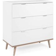 Gteborg Chest of Cassers - 3 cassetti - decorazioni in quercia bianca Sonoma - Scandinavo - L 79,8 x d 40 x H 86,5 cm