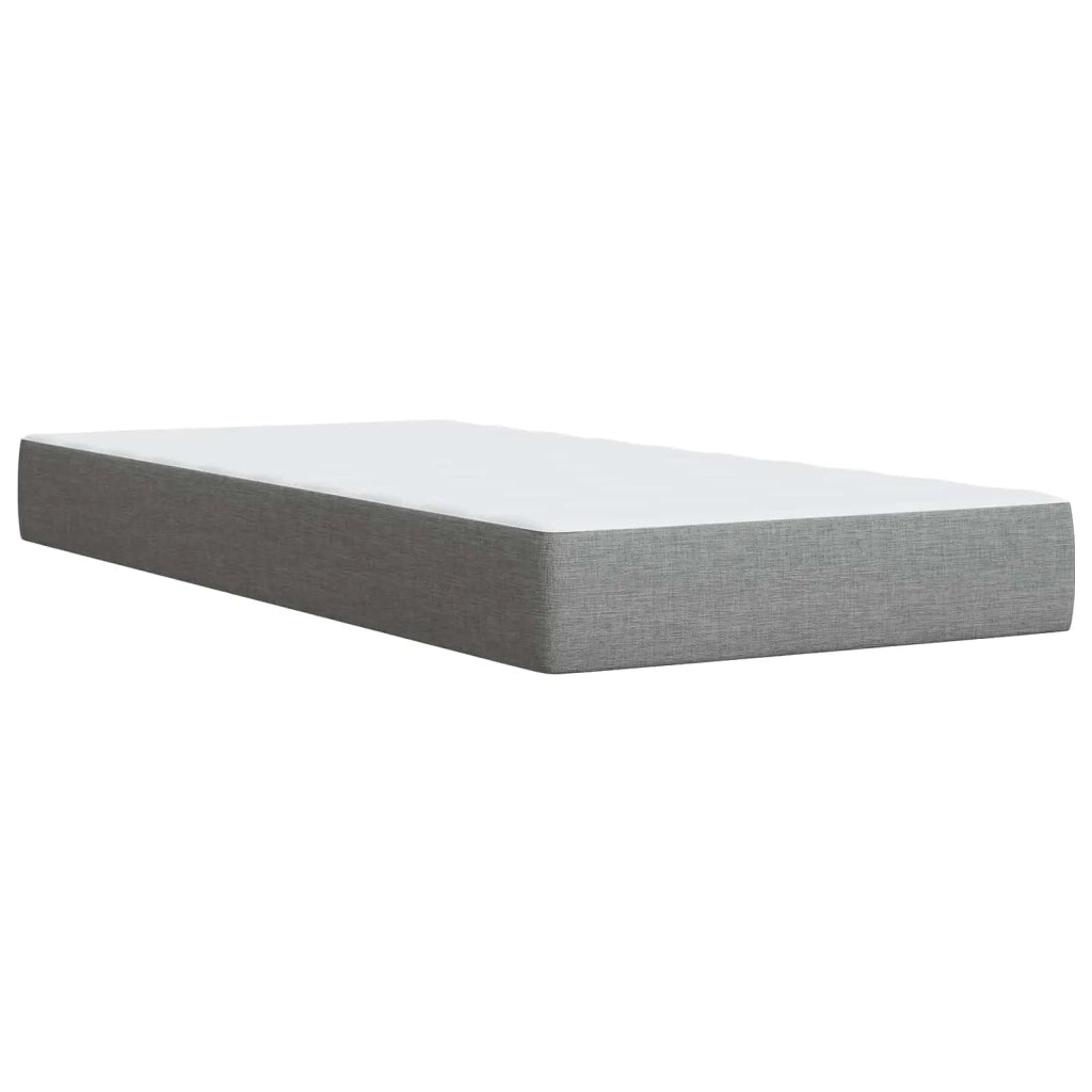 Letto box spring con materasso Grigio Chiaro 90 x 200 cm 3450397