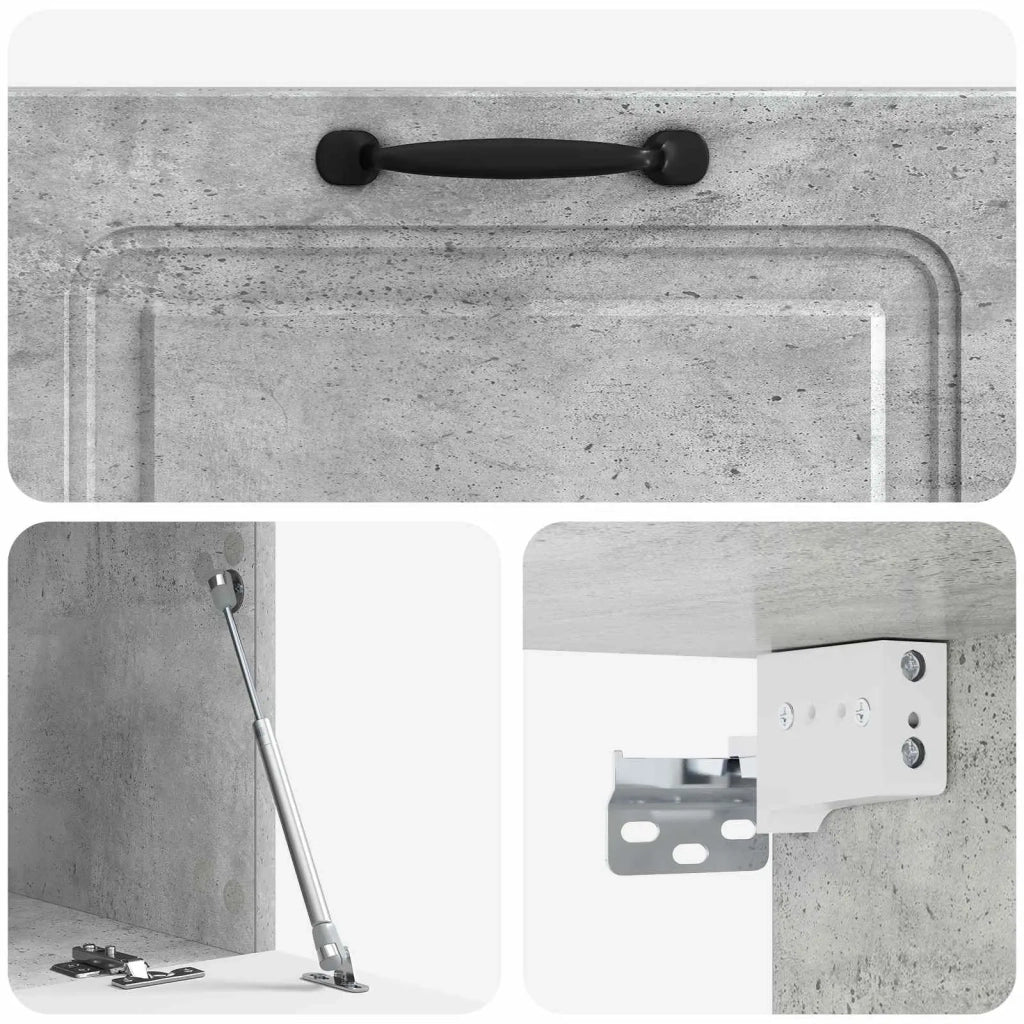 Mobile Porta TV da Muro Grigio Cemento 78,5 x 41 x 30 cm 899368