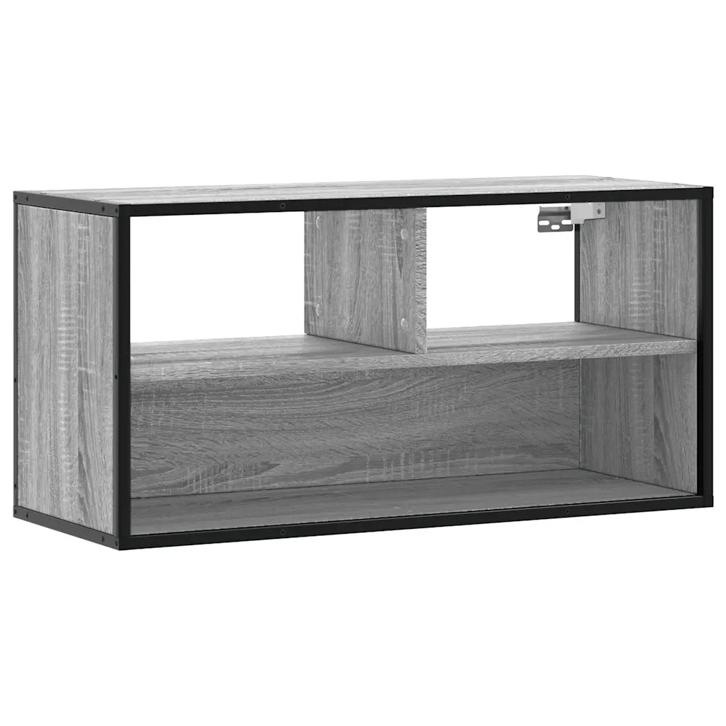 Mobile TV-Credenza TV-Console TV Grigio Sonoma 80x31x39,5 cm Legno Multistrato Metallo 817056