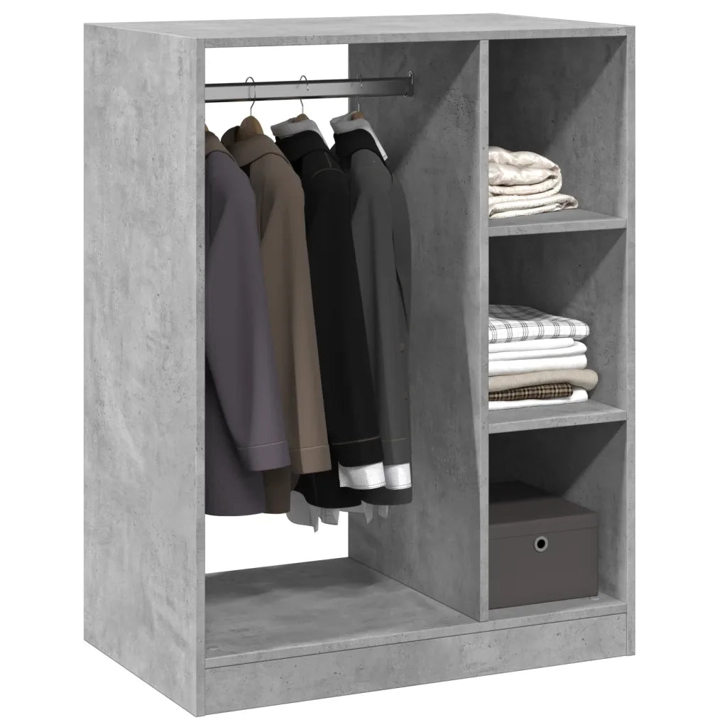 Armadio Grigio Cemento 77x48x102 cm in Legno Multistrato 840810