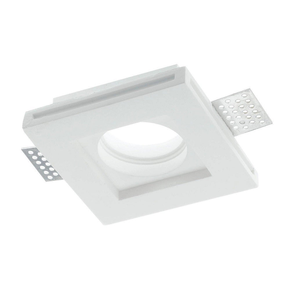 Trade Shop - Faretto Slim Gesso Smart Led Gu10 Wifi Incasso Quadrato Rgb Cct Alexa Google 10x10cm -