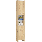 Colonna da bagno AKORD BETI Quercia Artisan, Bianca  2 ante 32x28x180 cm