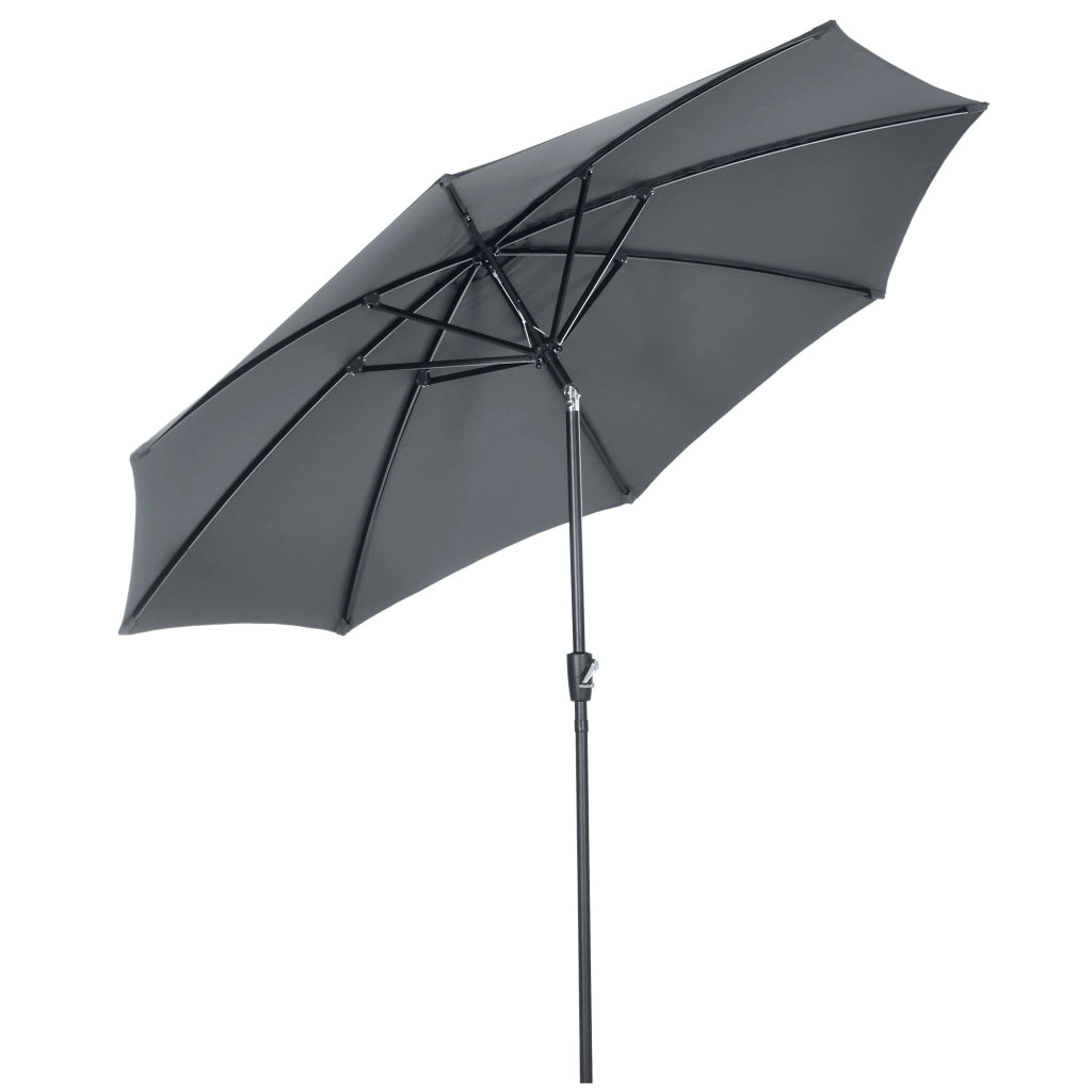 Ombrellone da Giardino con Manovella e Tetto Inclinabile ¨C Minimal ¨C Grigio ?300x252 cm