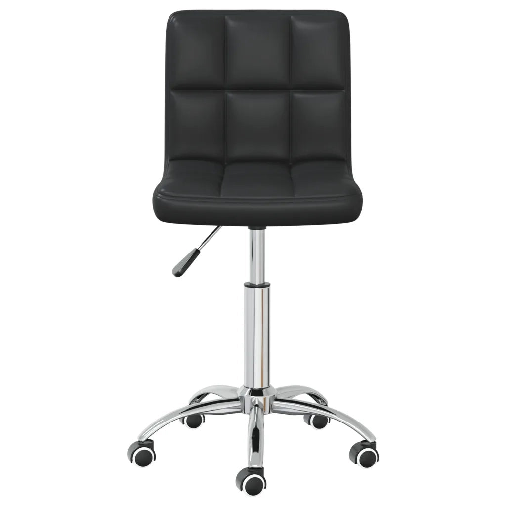 Sedia da Pranzo Girevole Nera in Similpelle cod mxl 14690