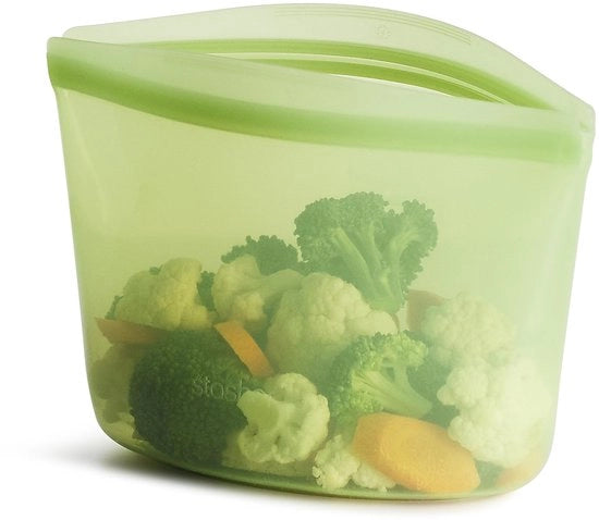 Bowl Premium contenitore di cibo in silicone riciclabile, 4 pezzi, verde, sostenibile, resistente a forno, lavastoviglie e congelatore, ecosostenibile, impermeabile, contenitore per la merenda, 946 ml.
