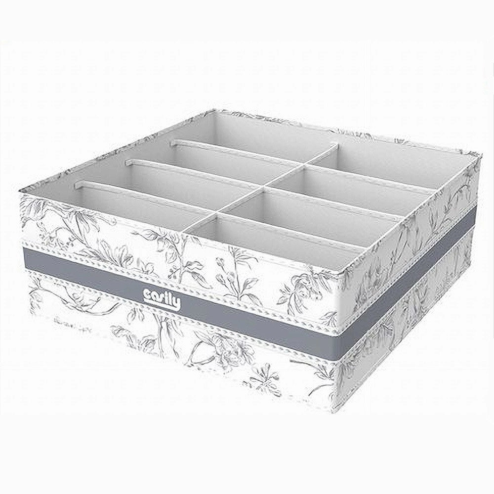 Trade Shop - Organizer Per Armadio 8 Scomparti Scatola Salvaspazio 32x32x12cm Fantasia 87330 -