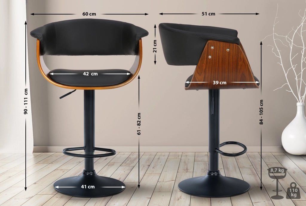 2er Set Barhocker Vestal Kunstleder