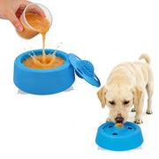 Ciotola per Animali da Cura Lenta - Capacità 250 ml - Base Antiscivolo - Ruota Portatile - Fori per Cibo - Ciotola per Animali Salutare - Sostegno per Ciotola