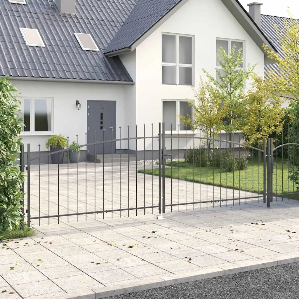 Cancello Doppio Woerden Grigio 400 x 174,5 cm Acciaio 42008856
