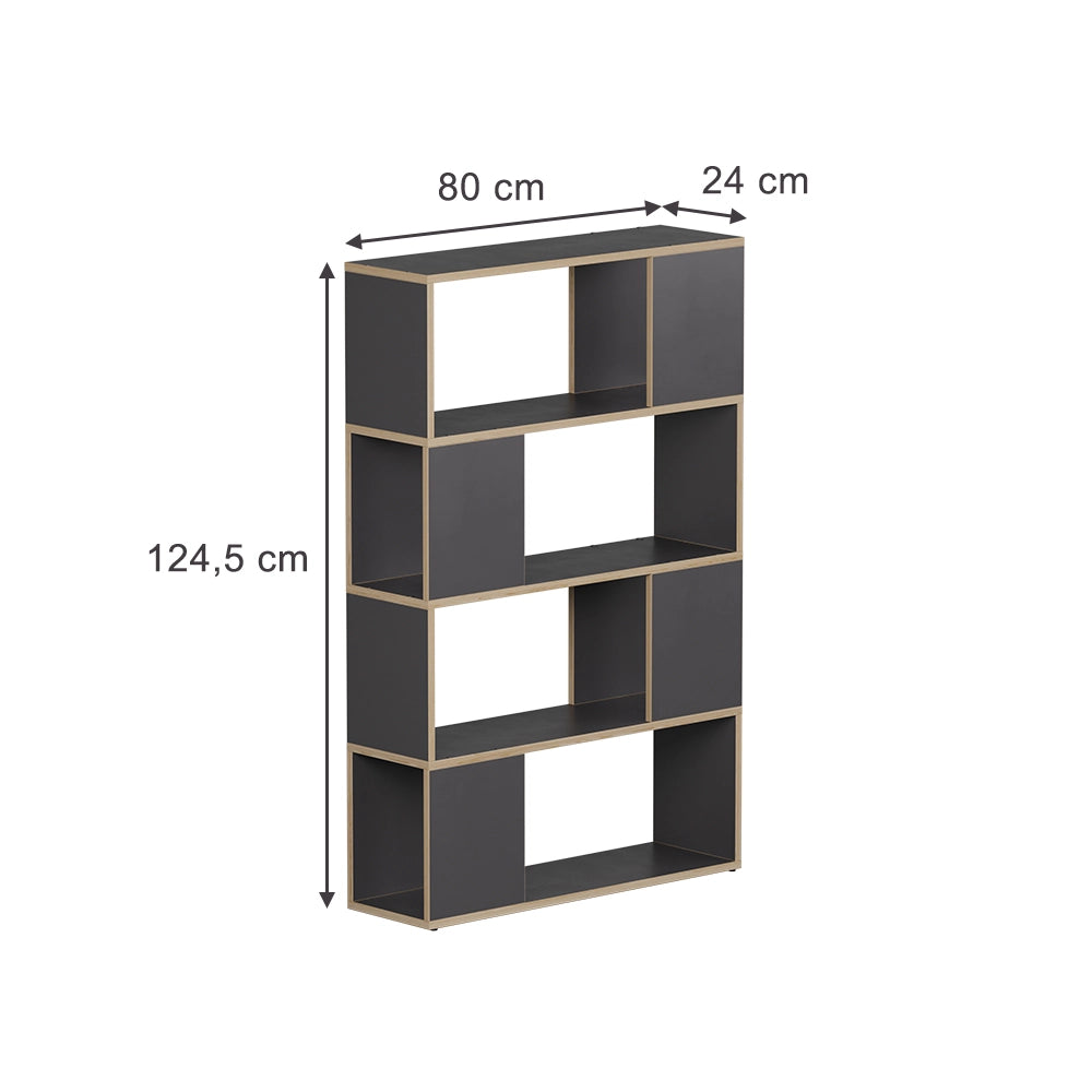Vicco Divisorio per ambienti Antracite/quercia 80 x 124.5 cm