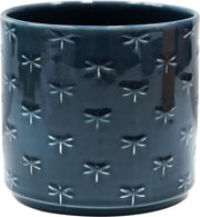 Vaso Ceramico Blu Libellula Pianta Dimensioni 175cm x 17cm - Grande Taglia - Per Interno ed Esterno