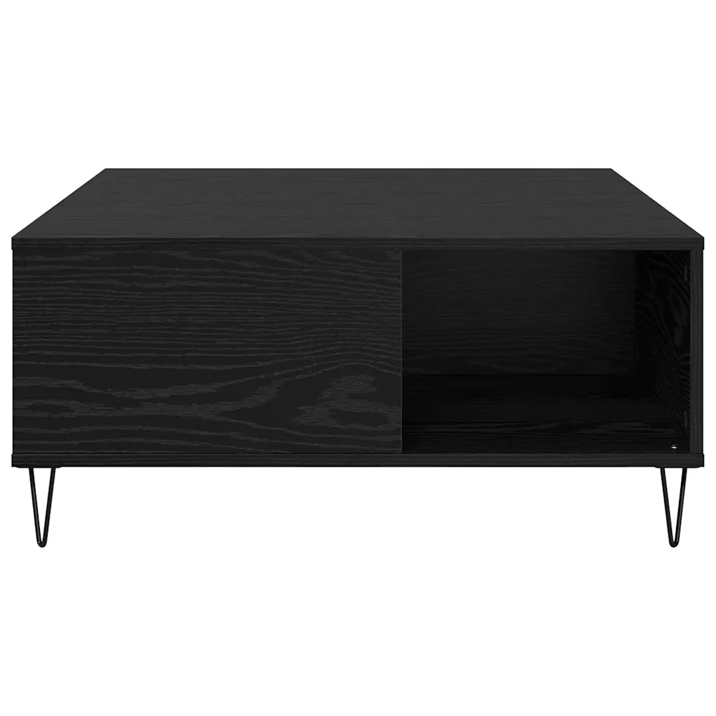 Tavolino da salotto Rovere Nero 80 x 80 x 36,5 cm
