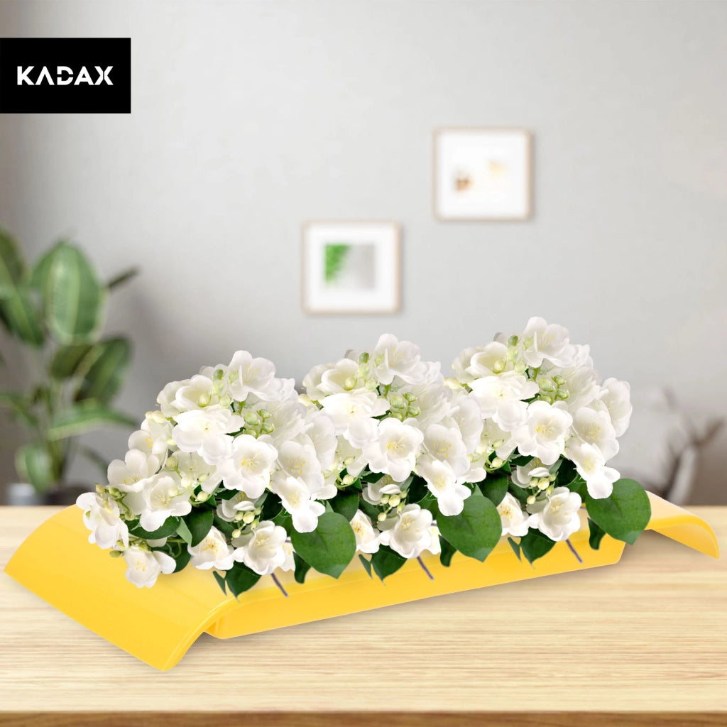 Copertura per vaso da fiori KADAX per composizioni decorative Ikebana Base gialla