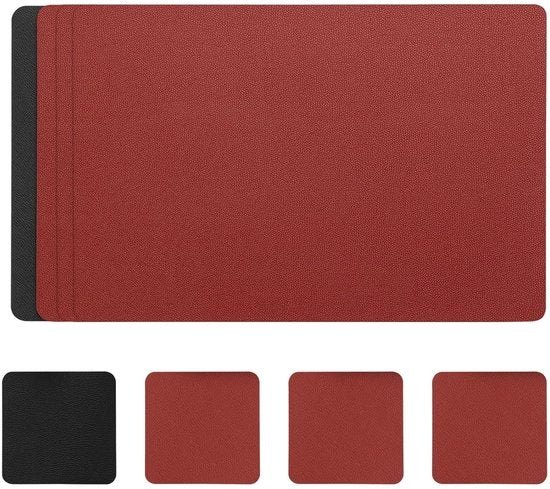 Piatti da tavola e sottopiani lavabili - set da 4 - PVC ecosostenibile - 30 x 43 cm