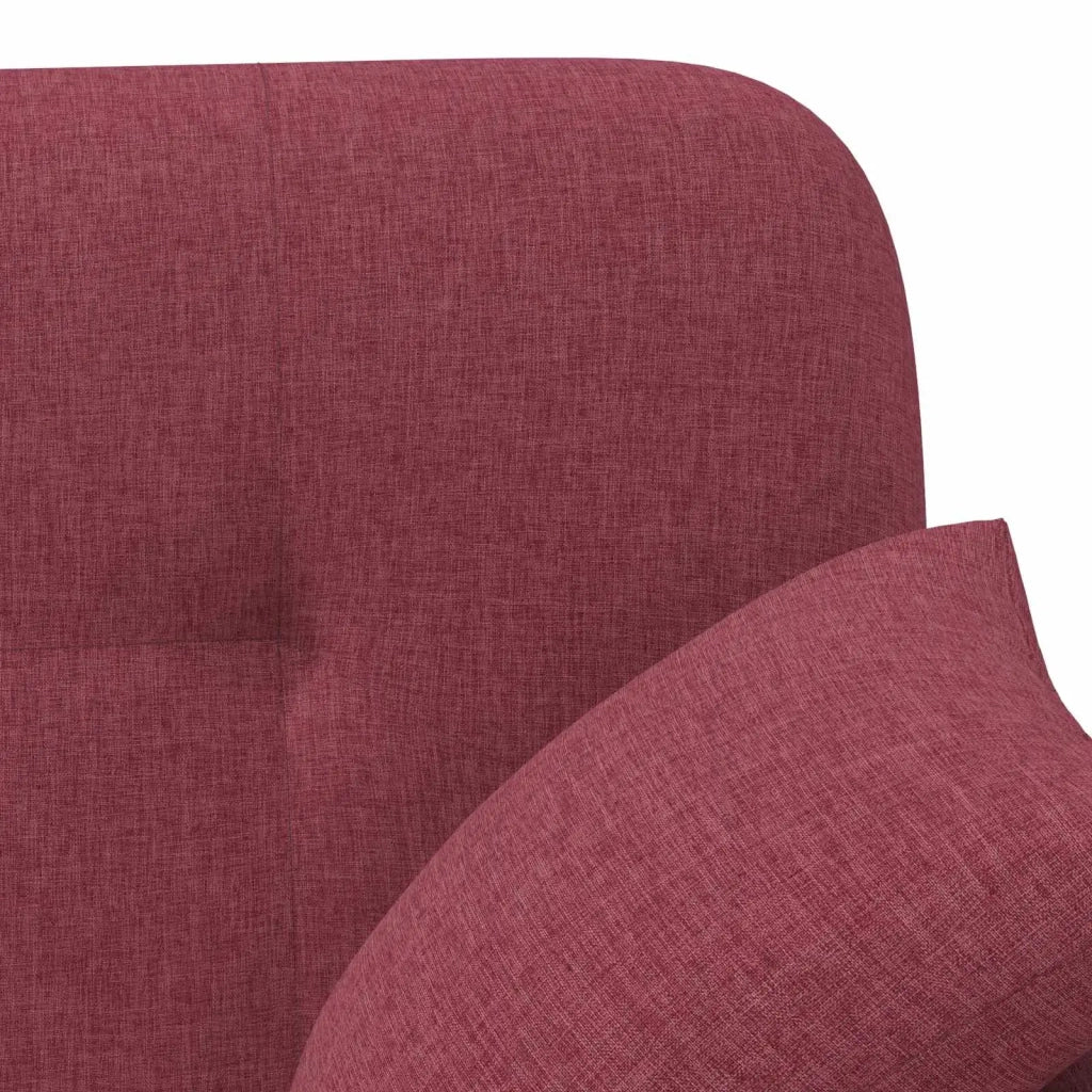 Loveseat con bottoni imbottiti Rosso Vino 120 x 65 x 79 cm 42041812