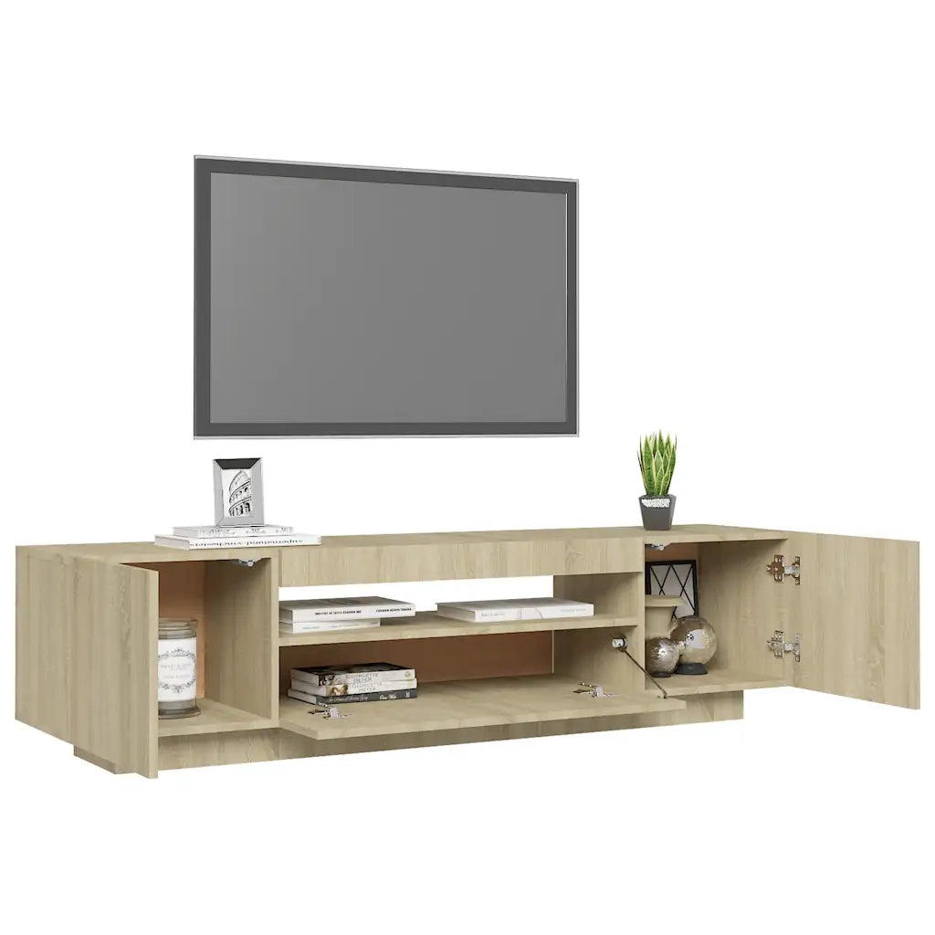 Mobile TV | Armadietto TV | Mobile Porta TV con Luci LED Rovere Sonoma 160x35x40 cm