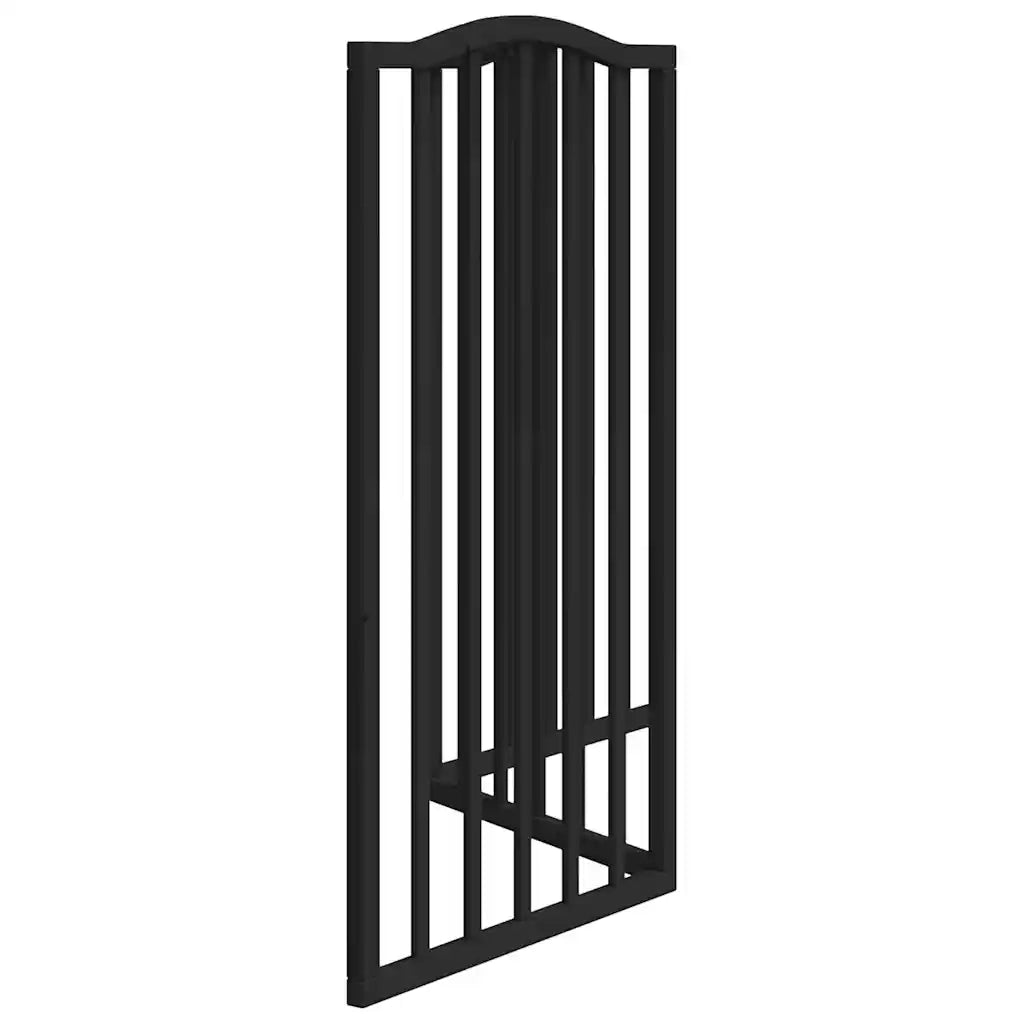 Cancello per Cani Pieghevole 3 Pannelli Nero 150cm Legno Pioppo CFW1344898