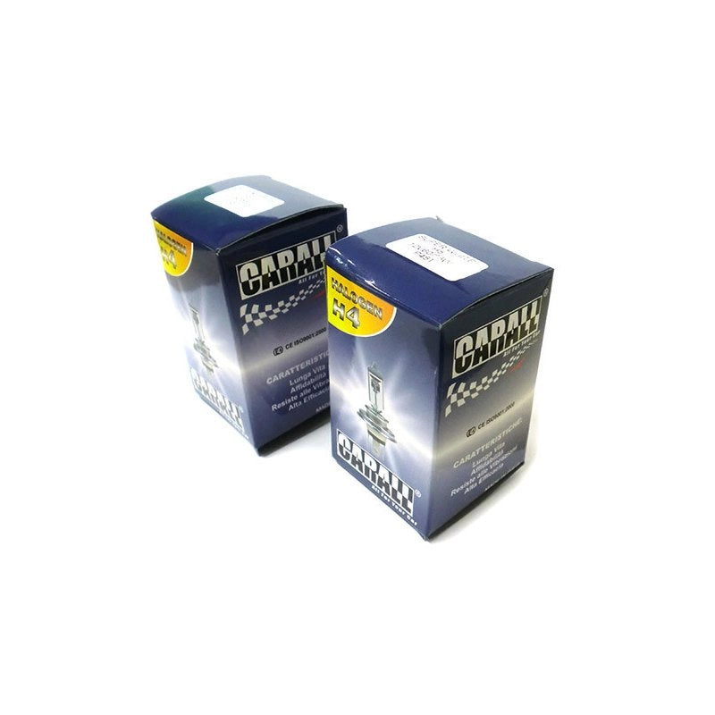 Coppia 2 Lampade H5 H4 P45t 12V 60/55W Effetto Xenon Bianco Compatibile Auto d’Epoca