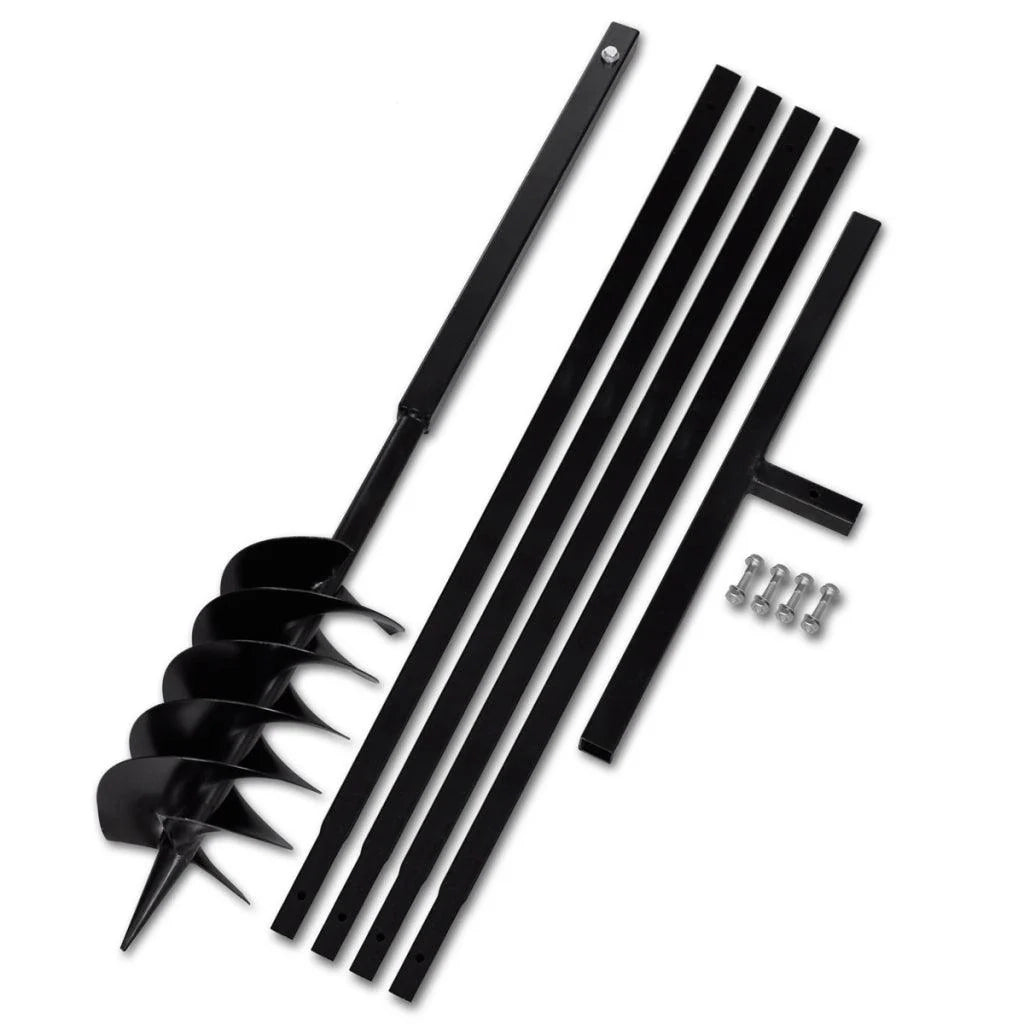 Vanga e trivella manuale da 150 mm con prolunga da 5 m in acciaio per garage officina e attrezzi fai da te 3402082