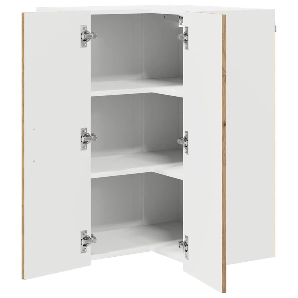 Mobile da cucina moderno e funzionale con pratico spazio contenitivo 57 x 57 x 80 cm realizzato in legno di rovere ingegnerizzato artigianale 02_0054101