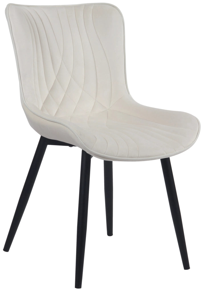 Sedia Brady crema,Velluto