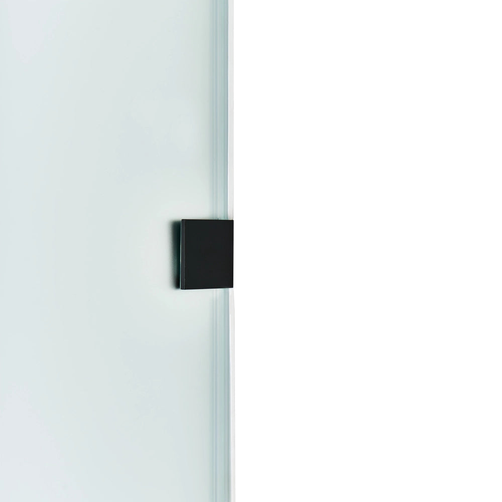 Vetro temperato per doccia in vetro temperato Walk in 90 x 195 cm Nero design elegante