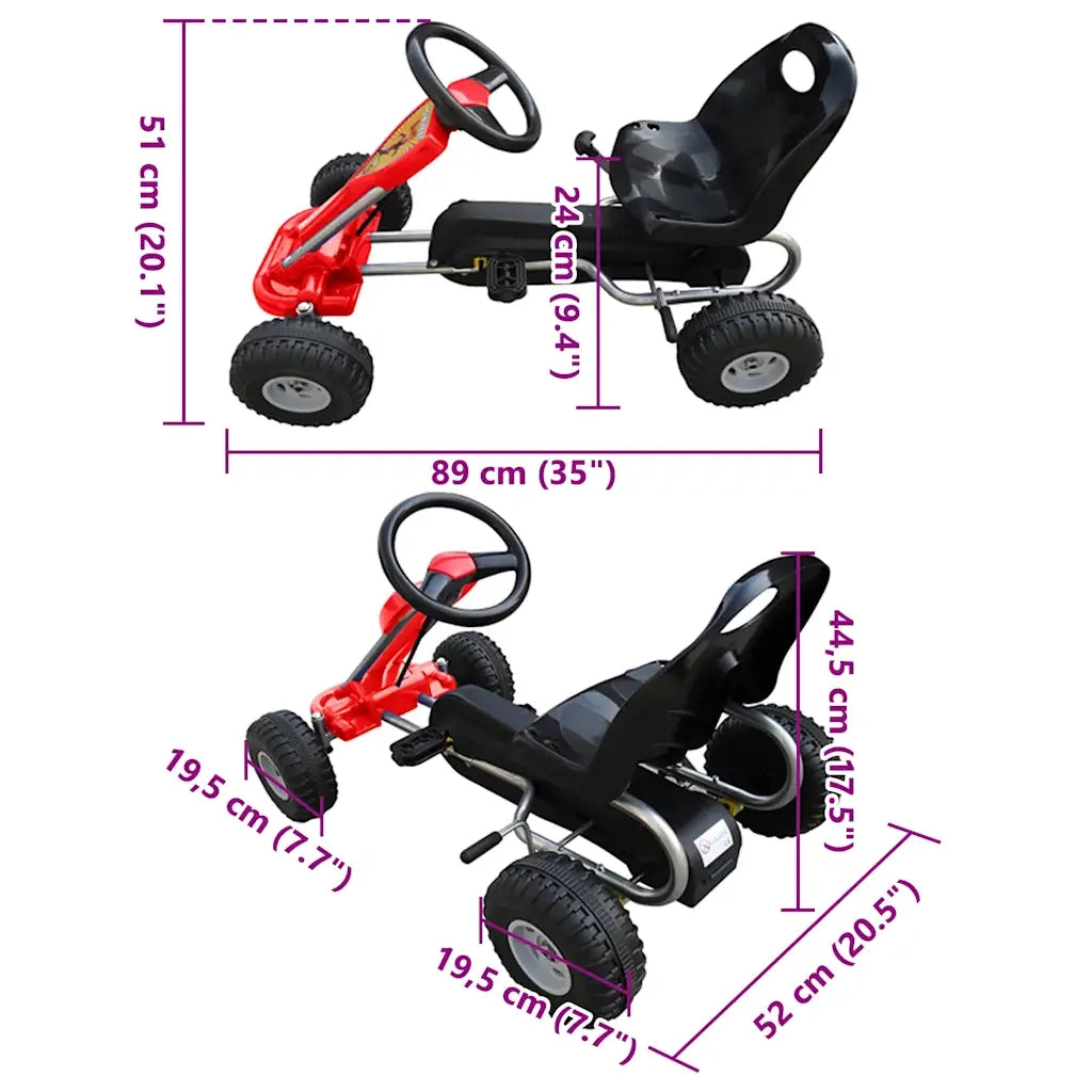Go Kart a Pedali Rosso 90253